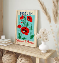 Berlin Plants and Flowers Red Poppy Art Poster – Fine Art Print Botanical Modern — Ansicht 2