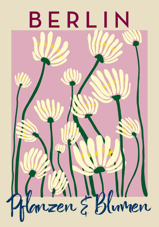 Berlin Plants and Flowers Baby Pink Art Poster – Fine Art Paper | Canvas | UV‑archivfest