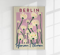 Berlin Plants and Flowers Baby Pink Art Poster – Fine Art Paper oder Canvas — Ansicht 1