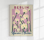 Berlin Plants and Flowers Baby Pink Art Poster – Fine Art Paper oder Canvas