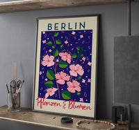 Berlin Plants and Flowers Pink Sakura Art Poster – Fine Art Print Botanical Modern — Ansicht 2