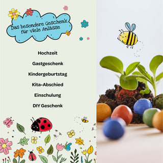 1x 5 Blumenmurmeln im Tütchen