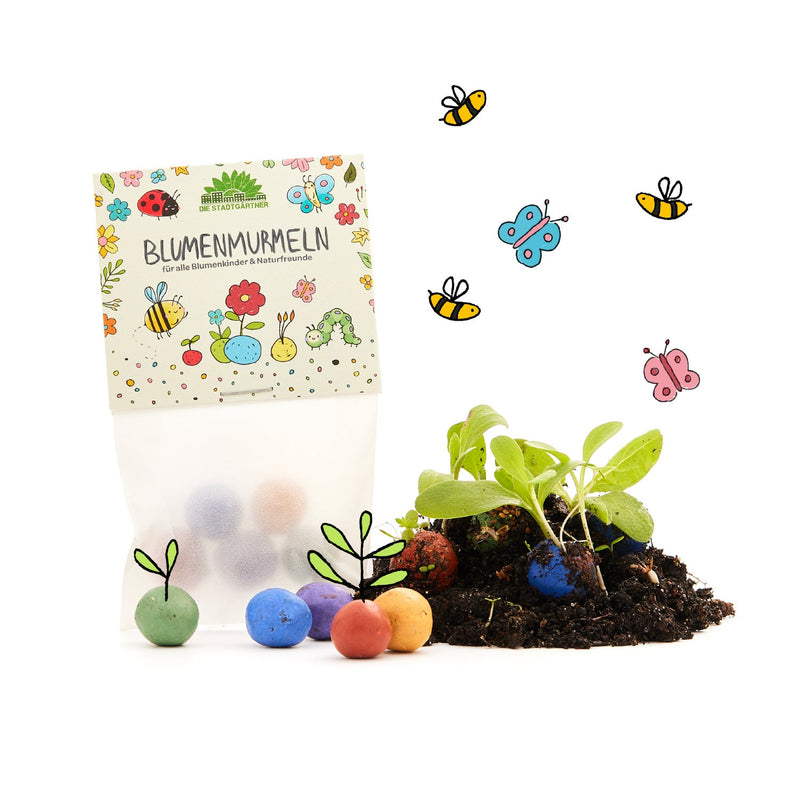10x5 flower marbles in a bag – handmade — Ansicht 2