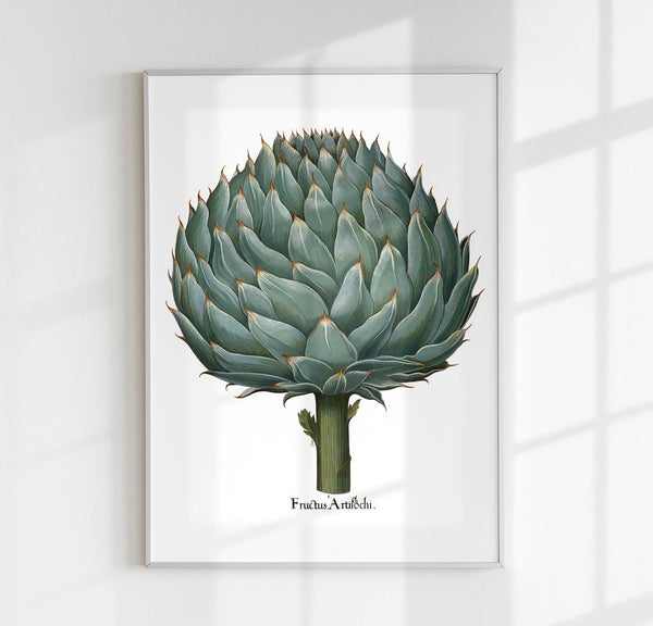 Artichoke White Art Print – Botanical | Timeless Design | Patroa Studio