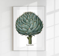 Artichoke White Art Print – Botanical | Timeless Design | Patroa Studio — Ansicht 1