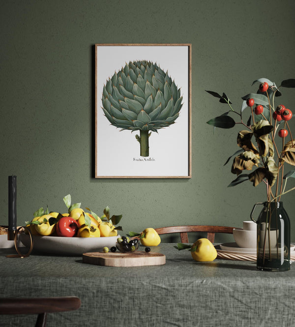 Artichoke White Art Print – Botanical | Timeless Design | Patroa Studio