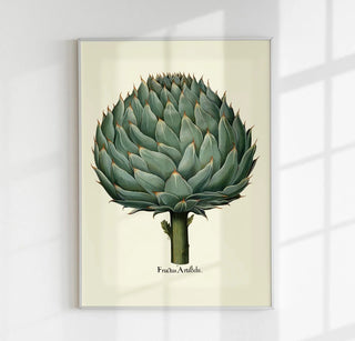 Artichoke Beige Poster | Kulinarische Illustration | Handgefertigt in Berlin