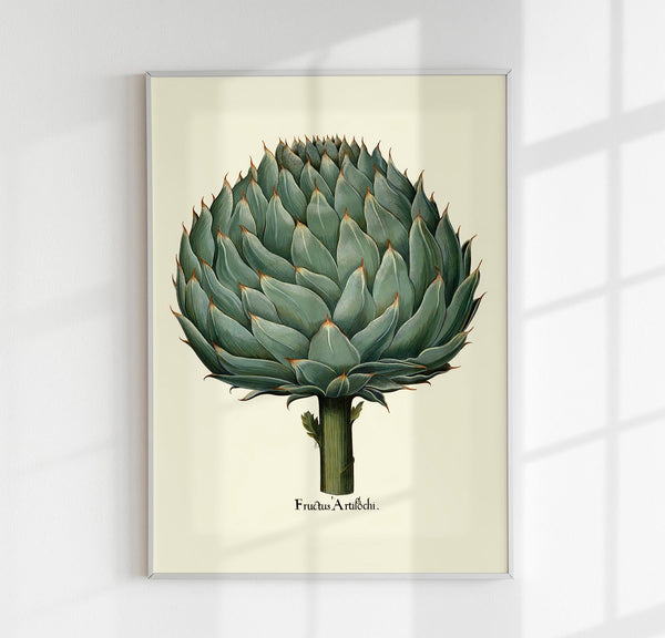 Artichoke Beige Poster | Culinary Illustration | Handmade Berlin