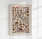 Vintage Champignon Chart by Adolphe Millot Poster – Fine Art Paper oder Canvas