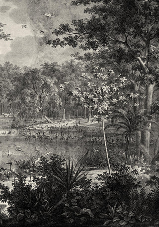 Jungle Scene Vintage Poster – Fine Art | Canvas | Tropische Illustration