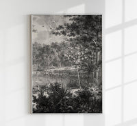 Jungle Scene Vintage Poster – Fine Art Kunstdruck Tropische Illustration — Ansicht 1