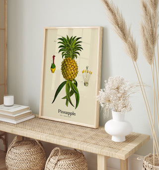 Pineapple Botanical Light Poster – Hell | Ananas | Fine Art Canvas