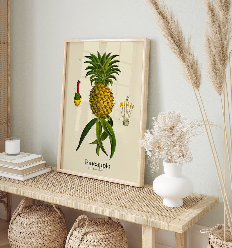 Pineapple Botanical Light Poster – Hell | Ananas | Fine Art Canvas — Ansicht 2
