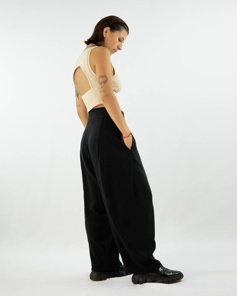 AdoPLI Tencel Pleated Trousers | High Waist | Handmade Berlin — Ansicht 10