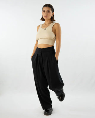 AdoPLI, Bundfaltenhose aus schwerem Tencel | Hoher Bund | Made in Berlin