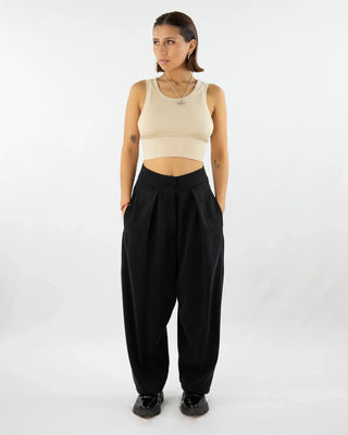 AdoPLI, Bundfaltenhose aus schwerem Tencel | Hoher Bund | Made in Berlin