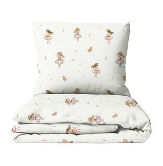 Leslis „Tänzerinnen“ Kinderbettwäsche | Anmutige Ballett‑Motive | Satin 100×135/40×60 oder Musselin 135×200/80×80 | Kühl, weich, perfekt für kleine Ballettfans
