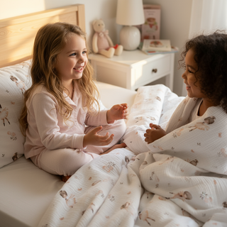 Kinderbettwäsche „Ballerinas“ – OEKO‑Tex Baumwolle | Musselin/Satin | Handgefertigt
