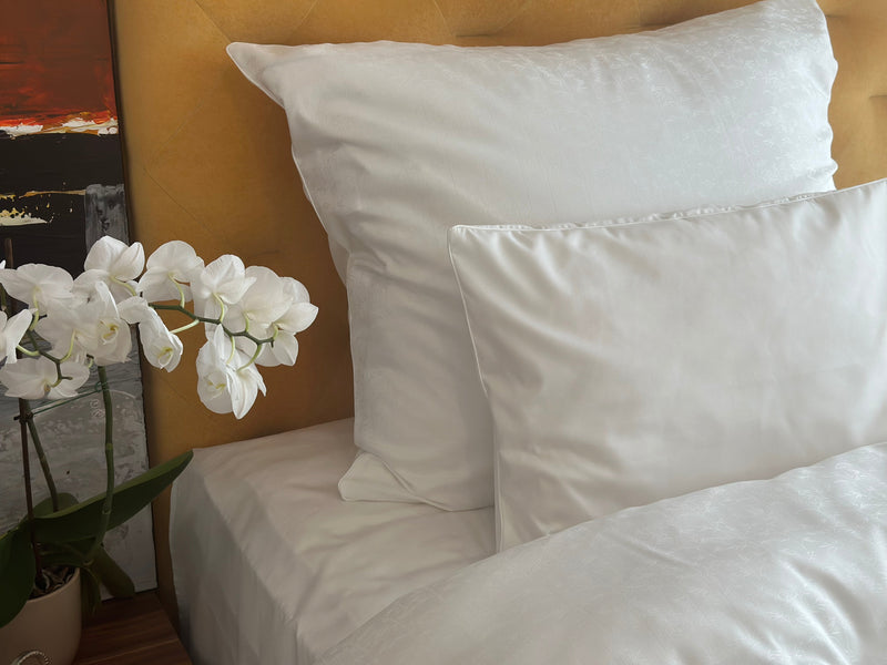 Damask go-green Bed Linen Set Bamboo White 50% Cotton 50% TENCEL Lyocell — Ansicht 2