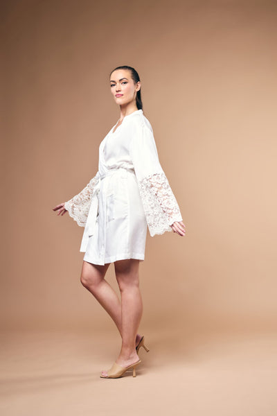 Kimono Bella – Luxus-Satin aus Micro Tencel, 100% Lyocell, handgefertigt