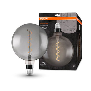 Osram LED Filament Big Globe Smoked Glass – Extra Warm White Dimmable