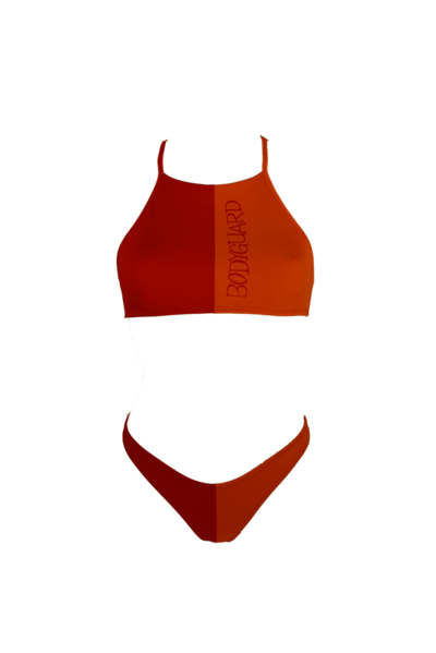 MOROCCAN HEAT – High Neck Bikini Tank Top | High neck | Color blocking | ECONYL®
