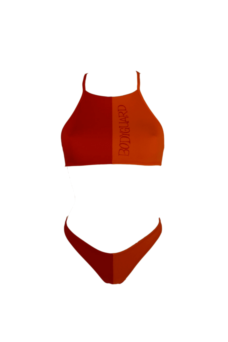 MOROCCAN HEAT – High Neck Bikini Tank Top | High neck | Color blocking | ECONYL® — Ansicht 4