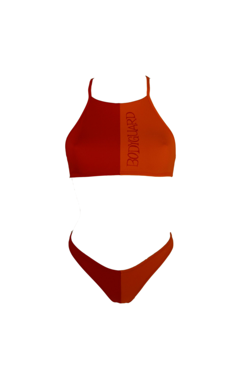 MOROCCAN HEAT – High Neck Bikini Tank Top | High neck | Color blocking | ECONYL® — Ansicht 4