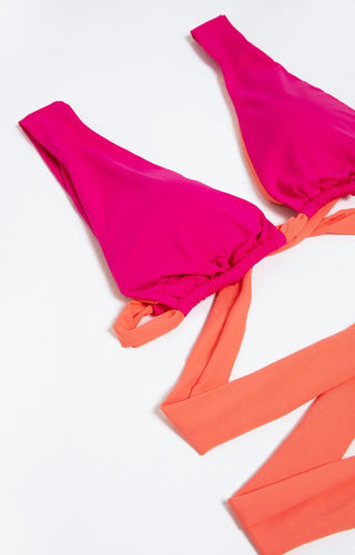 Dual Bikini – Zweifarbig | High Cut | Triangle‑Top