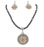 Trachtencollier „Vintage“ Rot oder Blau | Bronze Strass Perlen Facettsteine