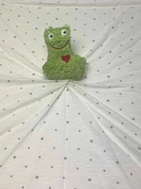 Bio Schmusetuch Frosch Maigrün – 45×45 cm, Bio-Baumwolle, personalisierbar — Ansicht 3
