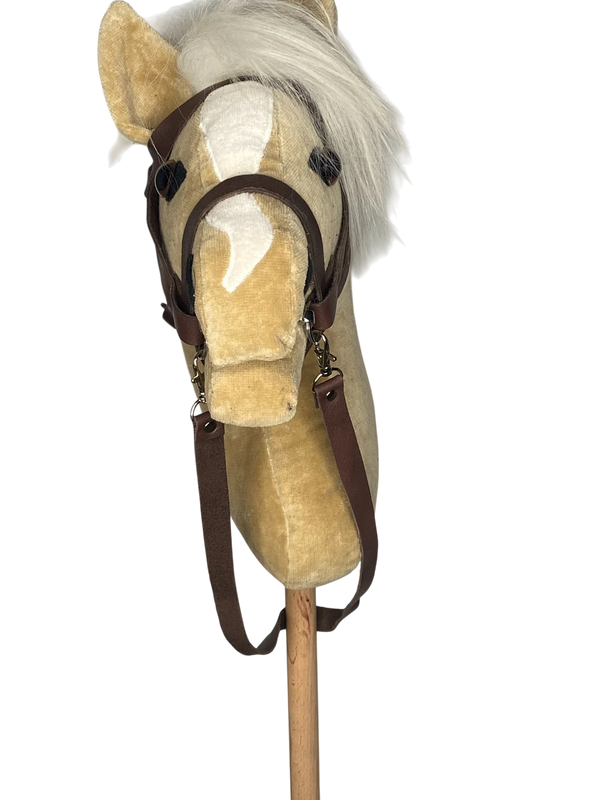 Bio Steckenpferd „Biscuit“ – Bio-Baumwollsamt | Hobby Horse | Handgefertigte Spielfreude