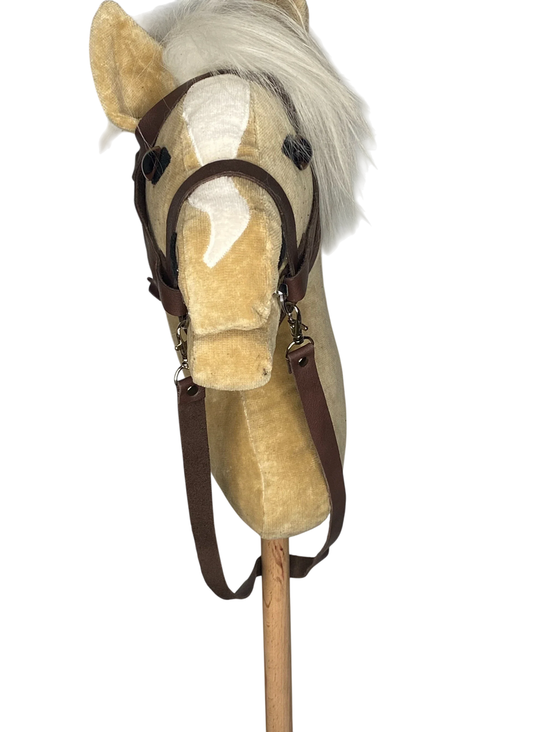 Bio Steckenpferd „Biscuit“ – Bio-Baumwollsamt | Hobby Horse | Handgefertigte Spielfreude — Ansicht 2