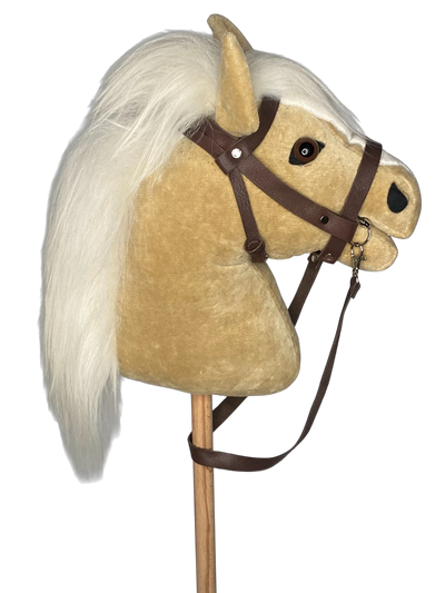 Bio Steckenpferd „Biscuit“ – Bio-Baumwollsamt | Hobby Horse | Handgefertigte Spielfreude