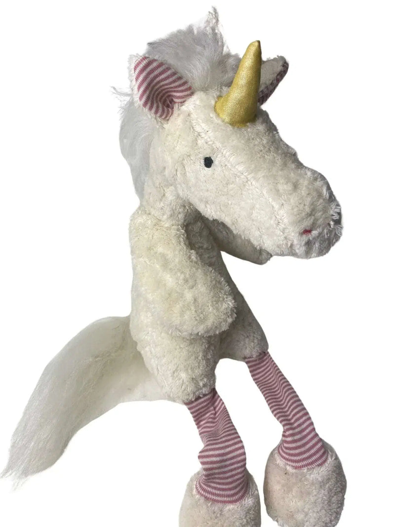 Bio Kuscheltier Einhorn Rosé – Bio-Baumwolle & Schurwolle, handgefertigt — Pat & Patty