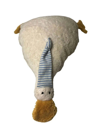Bio Kuschelkissen Ente aus Bio-Baumwollplüsch mit wählbarer Spelzfüllung – PAT & PATTY