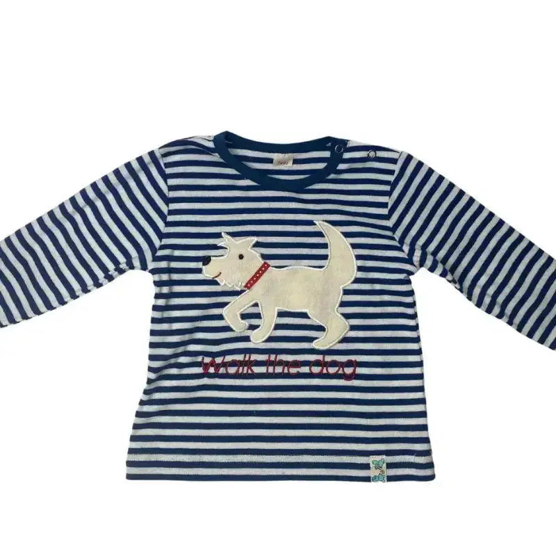Bio Langarmshirt „Hund“ Kinder – 100% Bio-Baumwolle, Größen 74–116 — Pat & Patty
