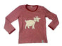 Bio Langarmshirt Ziege – 100 % Bio-Baumwolle, handgefertigt Deutschland