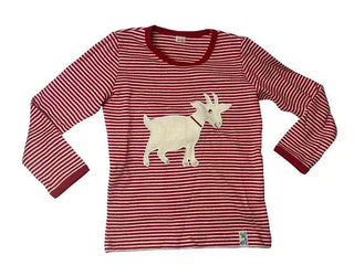 Bio Langarmshirt Ziege fuer Kinder aus Bio-Baumwolle