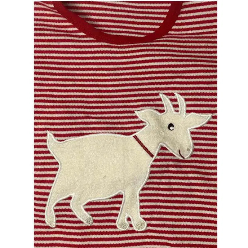 Bio Langarmshirt Ziege – 100 % Bio-Baumwolle, handgefertigt Deutschland — Ansicht 2