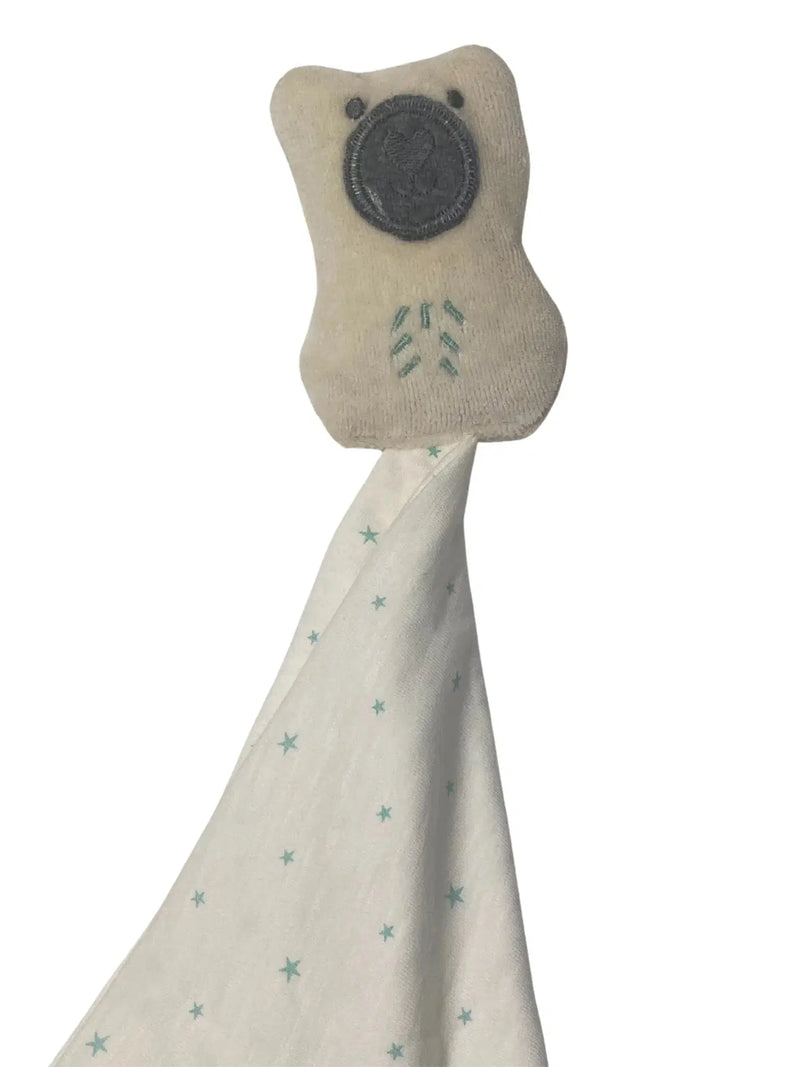 Organic Comfort Blanket Polar Bear - Handcrafted from Organic Cotton, Personalizable — Ansicht 4