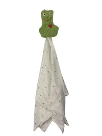 Bio Schmusetuch Frosch Maigrün – 45×45 cm, Bio-Baumwolle, personalisierbar — Ansicht 1