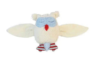 Bio Baumwolle Spieluhr „Schnee-Eule“ – Handgefertigt | Waschbar | Sanfte Melodie