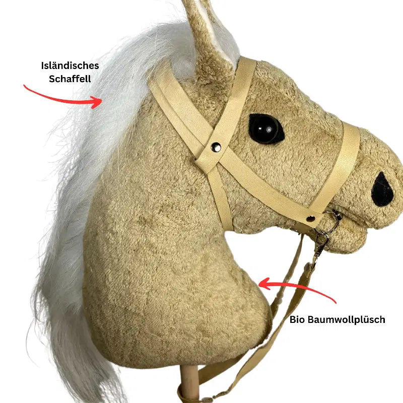 Bio Hobby Horse Zimtstern mit Gebiss – handgefertigt Deutschland — Pat & Patty