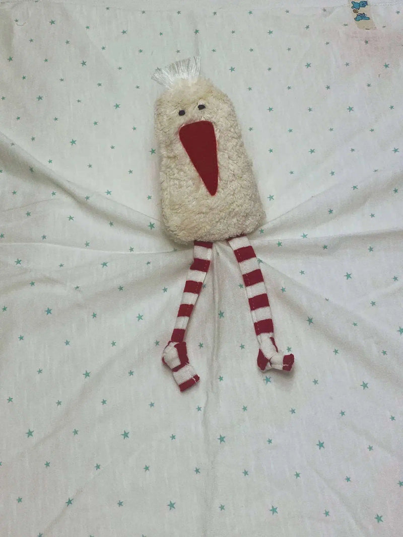 Organic Cotton Cuddle Cloth Stork – handmade, personalizable — Ansicht 2