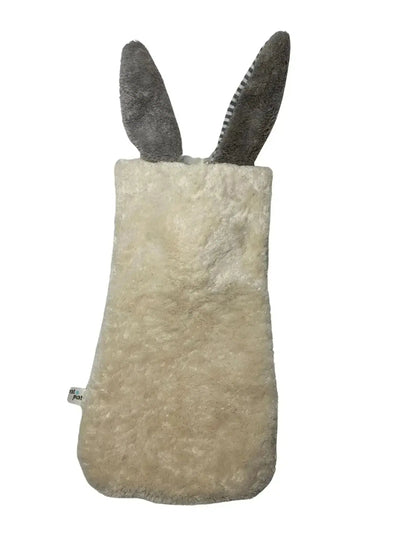 Bio-Wärmflasche Hase – Naturkautschuk, Bio-Baumwolle, handgefertigt