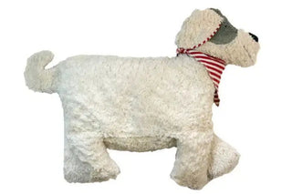 Handgemachtes Bio-Kuschelkissen in Hundform, naturweiß – weich, nachhaltig und ideal für Babys von PAT & PATTY