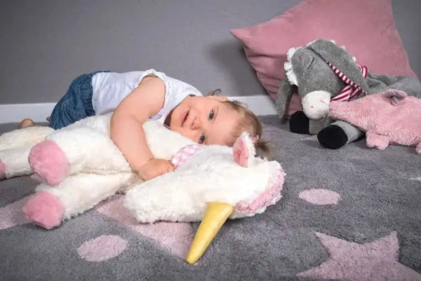 Bio Kuscheltier Einhorn XXL – Hirsefüllung, handgefertigt