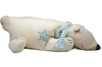 Kuscheltier Großer Eisbär mit Hirse-Inlett – Bio-Baumwolle | Spelzfüllung | Extra groß — Ansicht 10