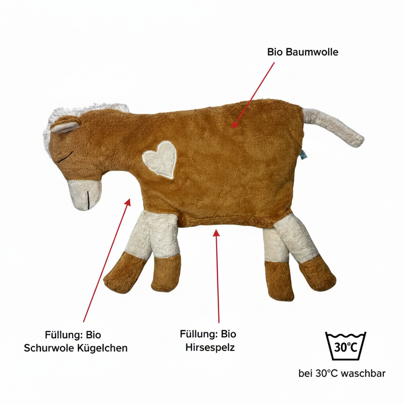 Bio Kuschelkissen Pferd – superweich, Handarbeit — Ansicht 1